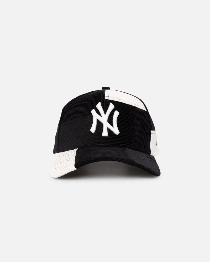 New Era New York Yankees 'Patchwork Corduroy' 9Forty A-Frame Snapback Black/Cream 1