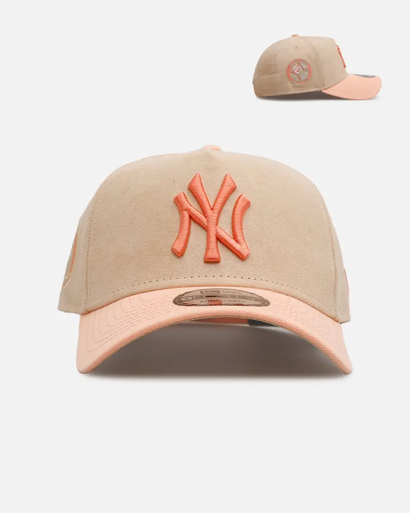 New Era New York Yankees 'Peach Suede' 9Forty A-Frame Snapback Peach 1