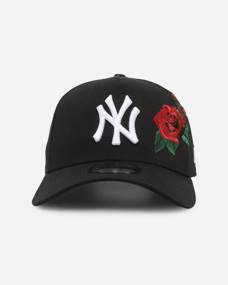 New Era New York Yankees 'Rose Emblem' 9Forty A-Frame Snapback Black 1