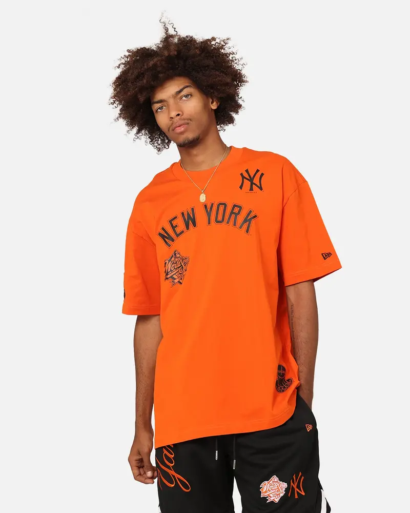 New Era New York Yankees 'Scary Nights' Oversized T-Shirt Orange/Black 1