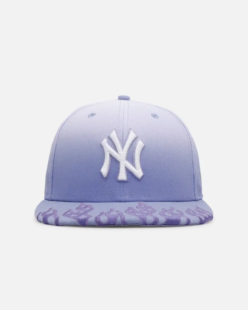 New Era New York Yankees 'Sundye Flames' 59Fifty Fitted Lavender 1