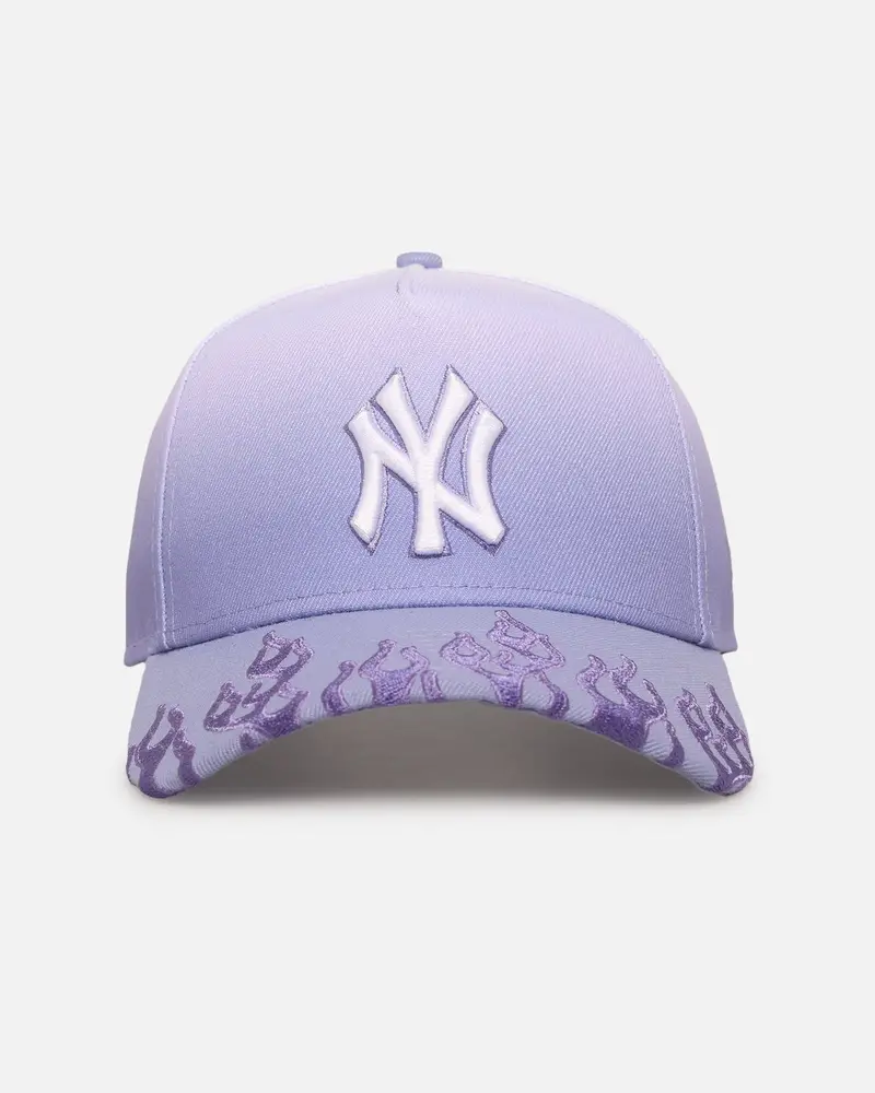 New Era New York Yankees 'Sundyed Flames' 9Forty A-Frame Snapback Lavender 1