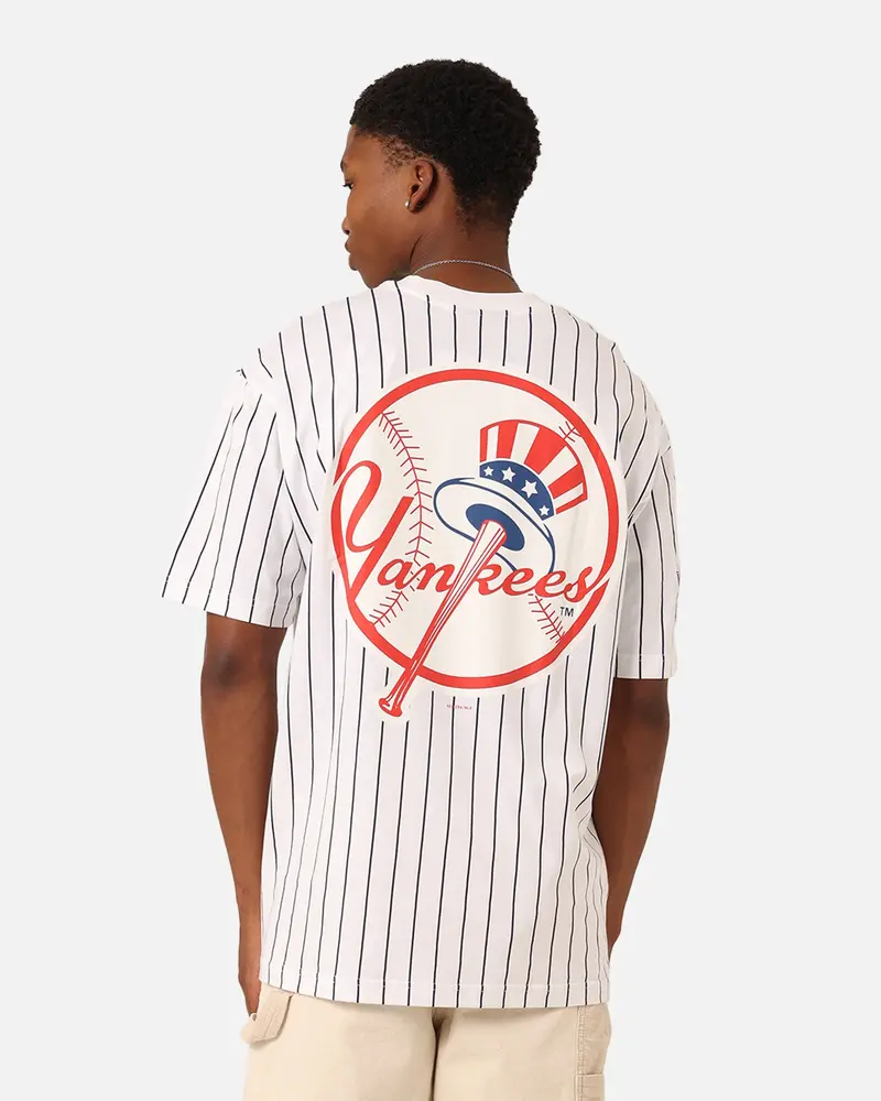 New Era New York Yankees T-Shirt White Pinstripe 1