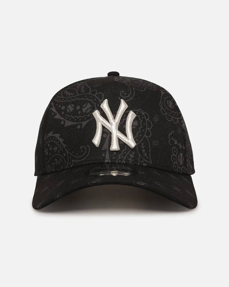 New Era New York Yankees 'Tonal Paisley' 9Forty A-Frame Snapback Black 1