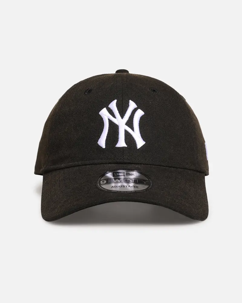 New Era New York Yankees 'Vintage Canvas' 9Twenty Strapback Washed Black 1