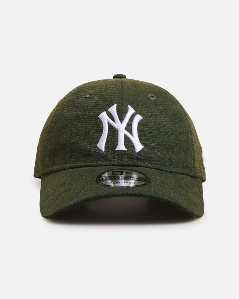 New Era New York Yankees 'Vintage Canvas' 9Twenty Strapback Washed Green 1