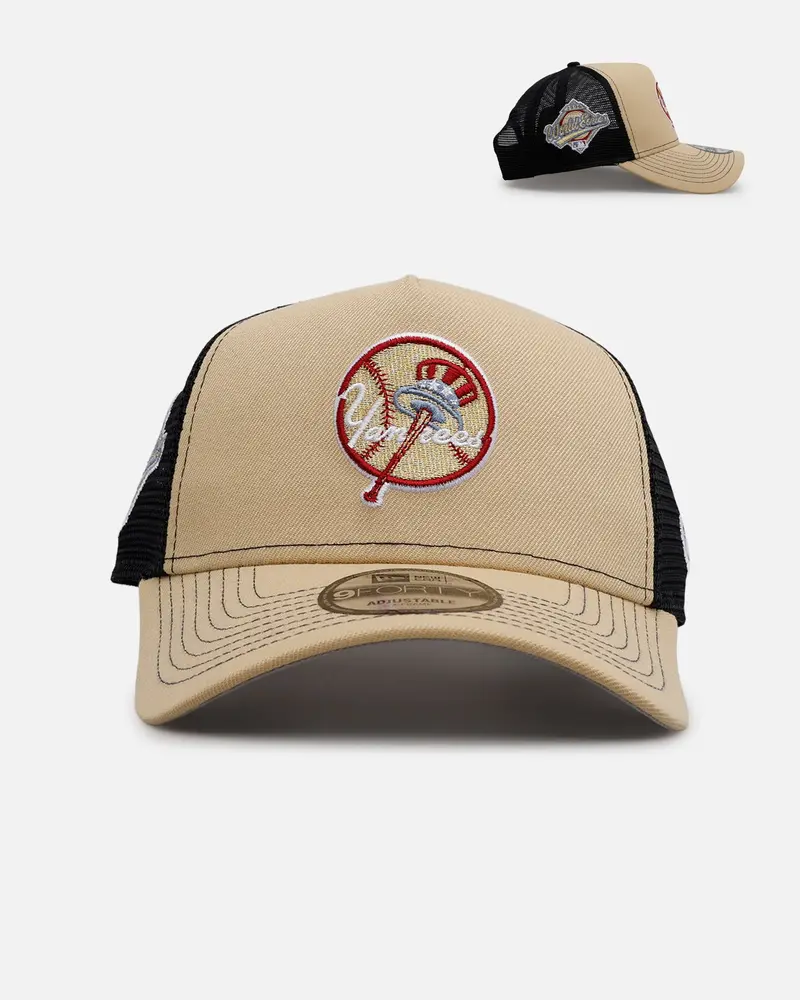 New Era New York Yankees 'Vintage Truckers' 9Fortty A-Frame Trucker Snapback Vegas Gold 1
