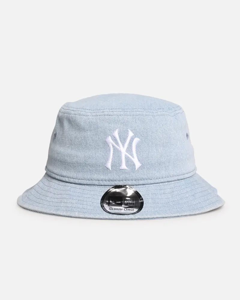New Era New York Yankees 'Washed Denim' Bucket Hat Blue Washed Denim 1