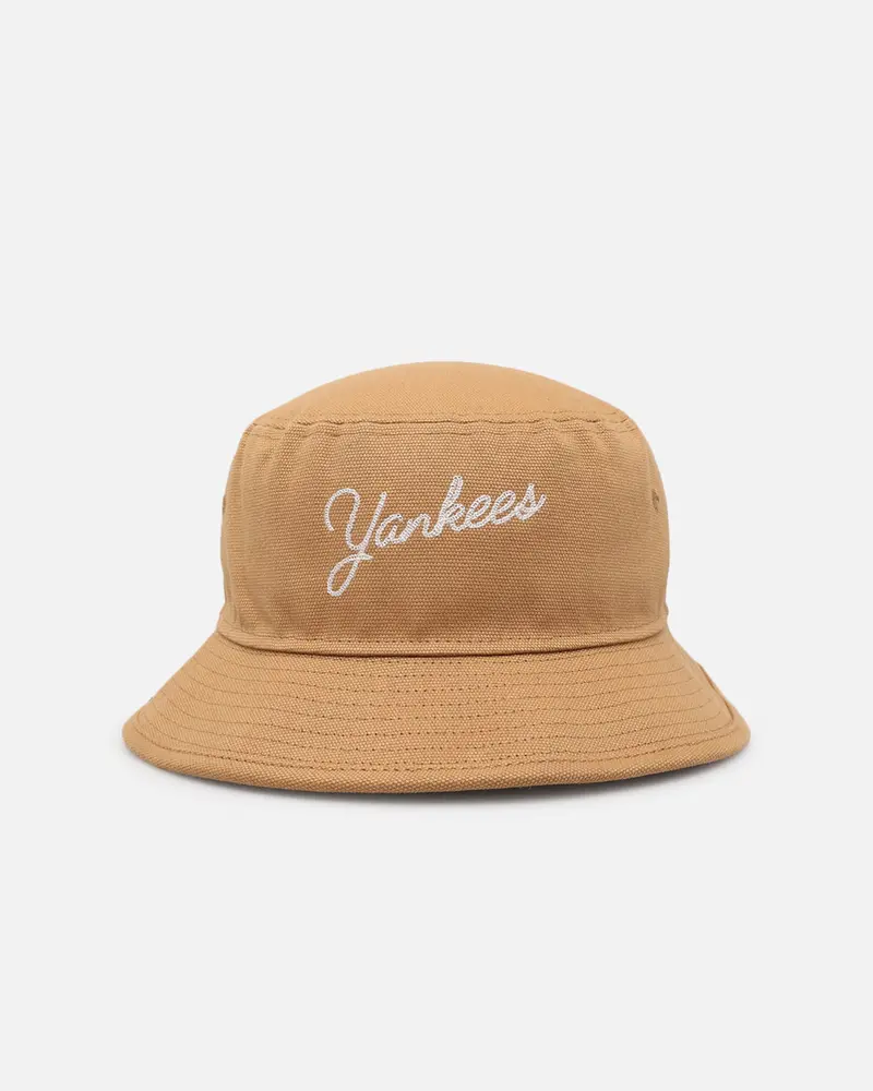 New Era New York Yankees 'Wheat Duck Canvas' Bucket Hat Wheat 1