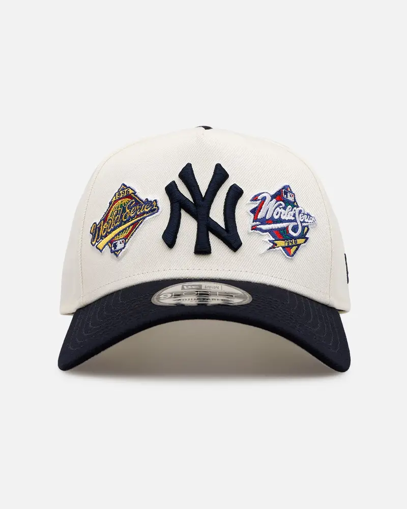 New Era New York Yankees 'World Series Logo' 9Forty A-Frame Snapback Chrome 1
