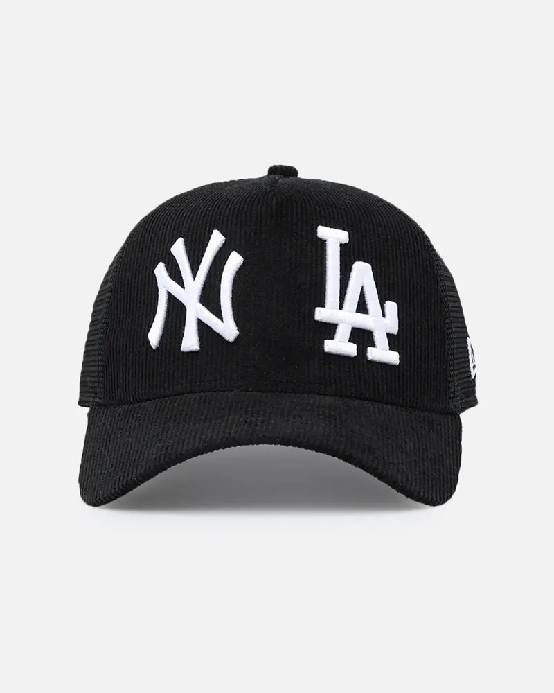 New Era New York Yankees X Los Angeles Dodgers 'Dual Logo' 9Forty A-Frame Trucker Snapback Black 1