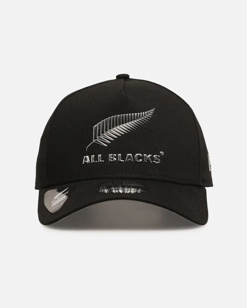 New Era New Zealand All Blacks 'Silver Badge' 9Forty A-Frame Snapback Black 1