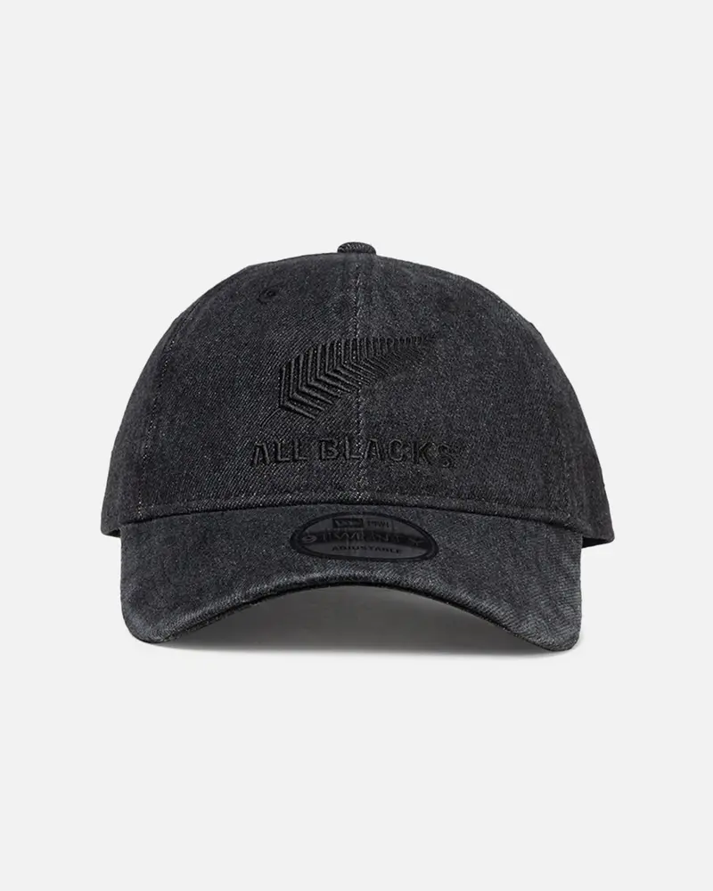 New Era New Zealand All Blacks 'Washed Denim' 9Twenty Casual Strapback Black 1