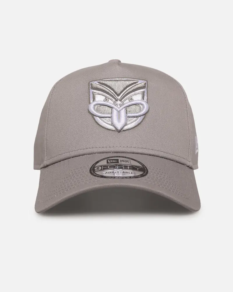 New Era New Zealand Warriors 'Nrl Grey & White' 9Forty A-Frame Snapback Gray 1