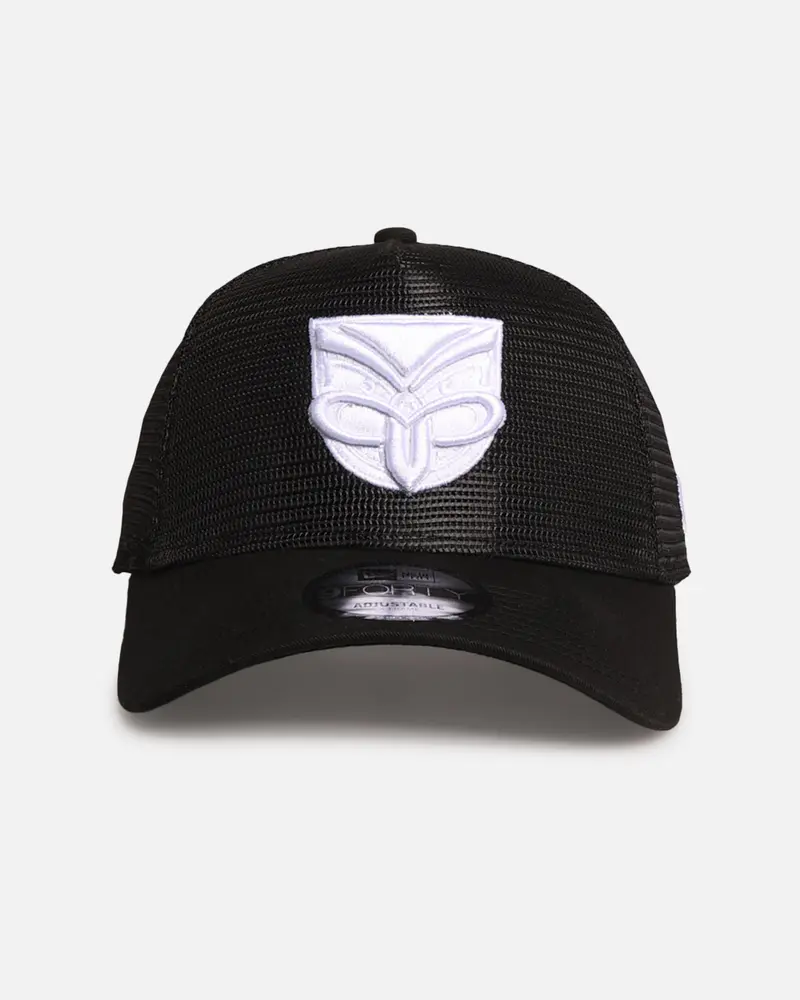 New Era New Zealand Warriors 'Nrl Mesh Crown' 9Forty A-Frame Trucker Snapback Black 1