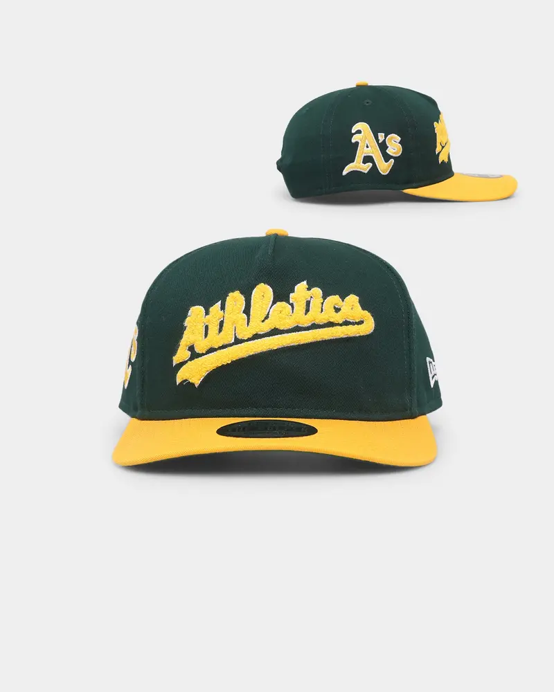 New Era Oakland Athletics 'Chenille' Golfer Snapback Dark Green 1
