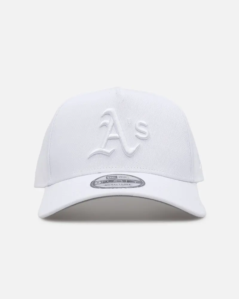 New Era Oakland Athletics 'Easy White' 9Forty A-Frame Snapback White/White 1