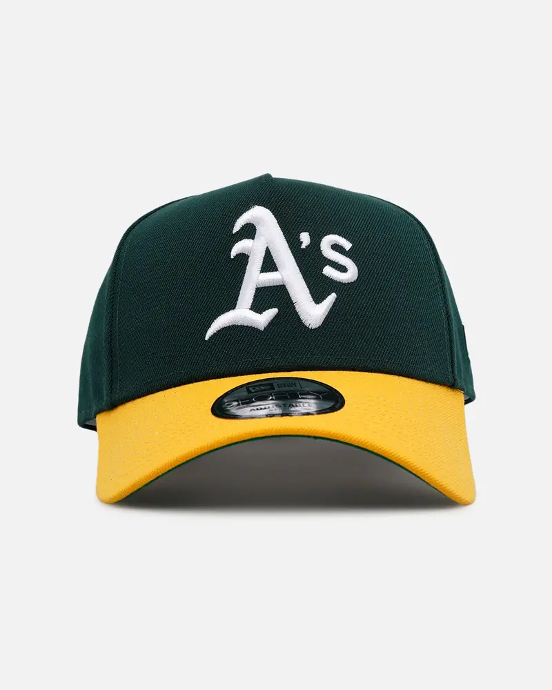 New Era Oakland Athletics 'Homage' 9Forty A-Frame Snapback Green/Yellow 1