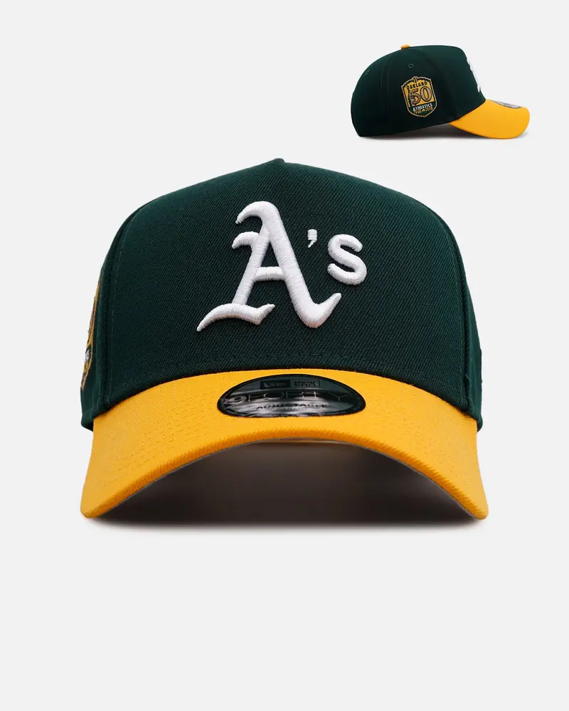 New Era Oakland Athletics 'Oakland Forever' 9Forty A-Frame Snapback Green/Yellow 1