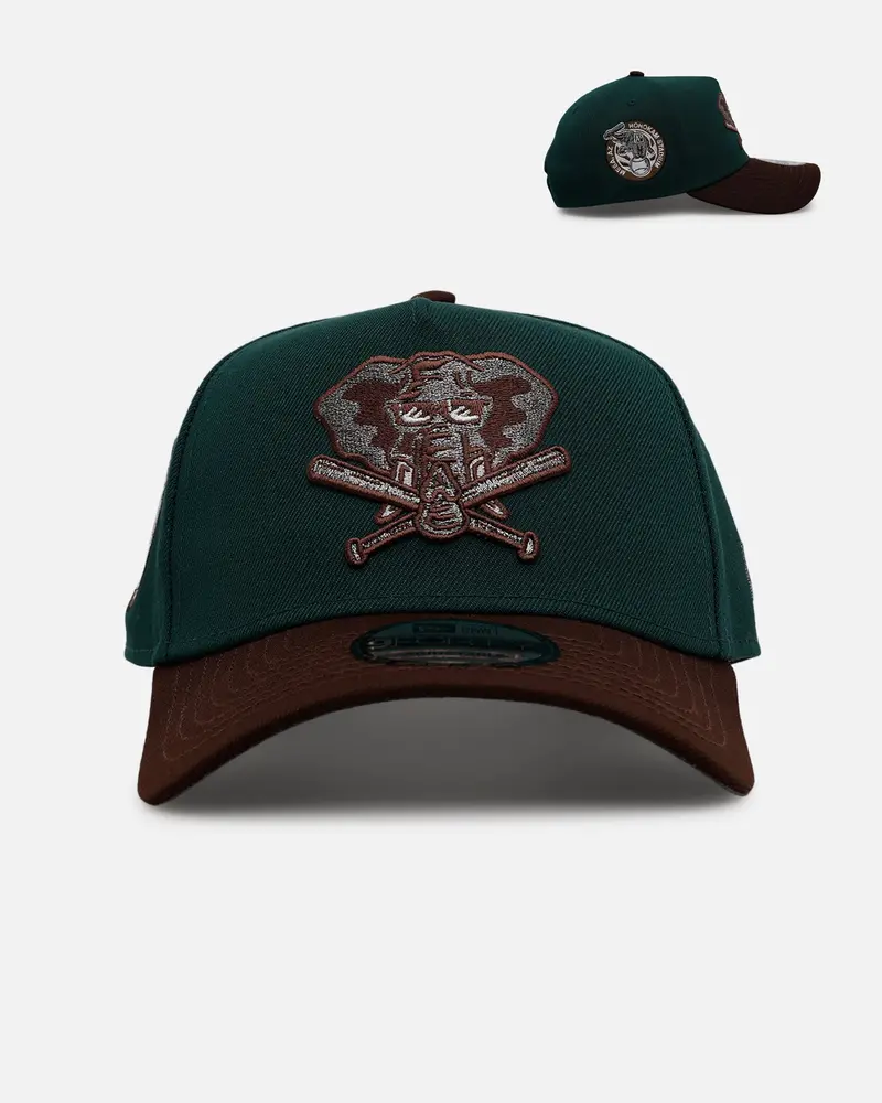 New Era Oakland Athletics 'Rainforest' 9Forty A-Frame Snapback Green/Brown 1