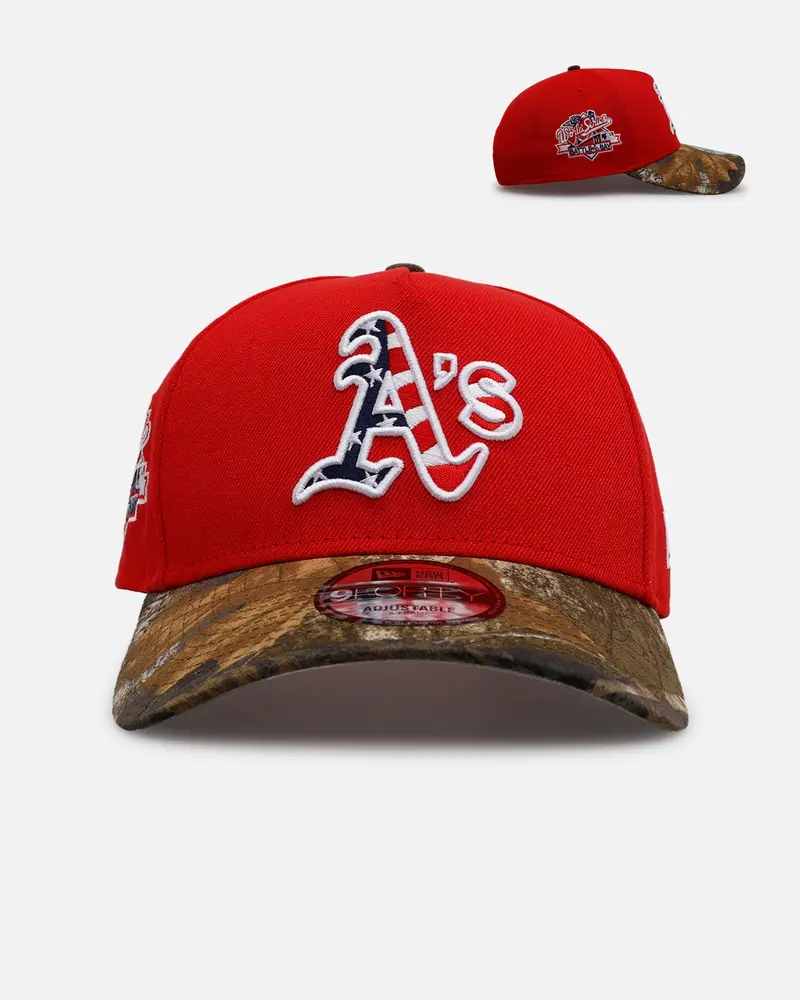New Era Oakland Athletics 'Stars And Stripes' 9Forty A-Frame Snapback Red 1