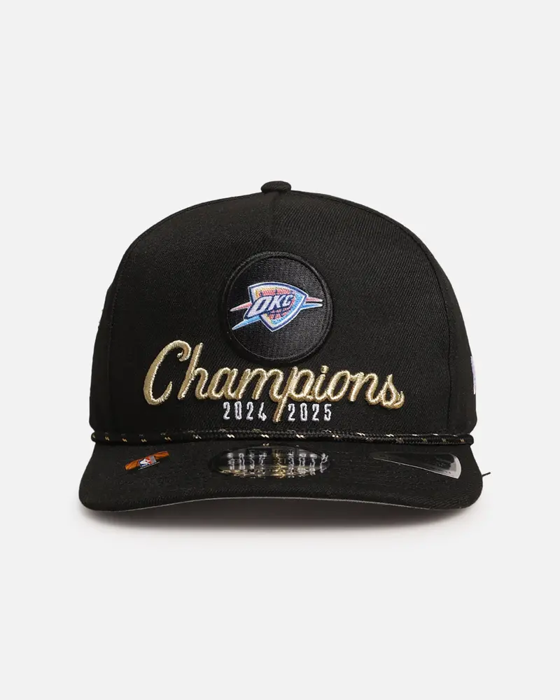 New Era Oklahoma City Thunder '25 Nba Champions Locker Room' 9Fifty A-Frame Snapback Black 1