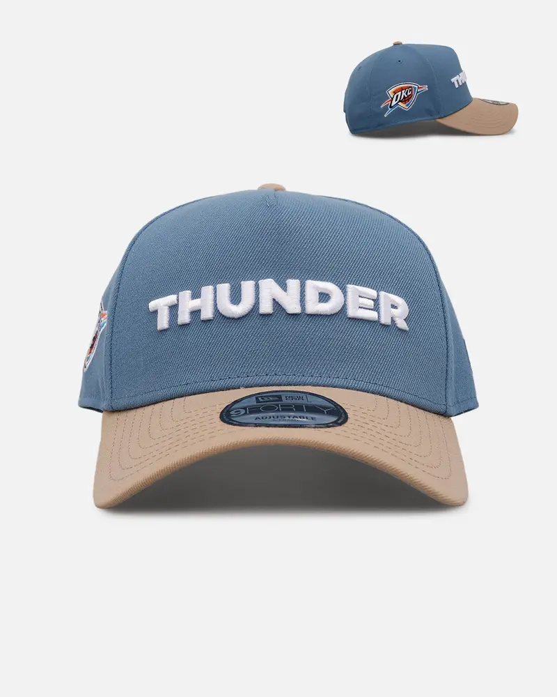 New Era Oklahoma City Thunder 'Easy Breezy' 9Forty A-Frame Snapback Blue/Tan 1