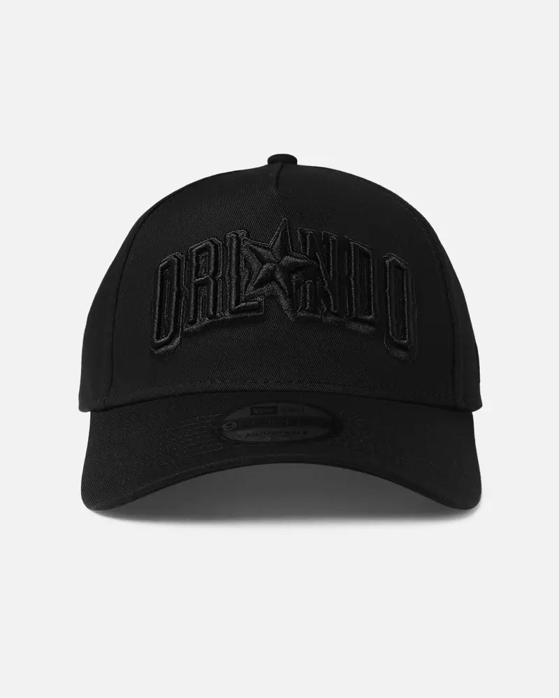 New Era Orlando Magic 'Nba Black On Black' 9Forty A-Frame Snapback Black 1
