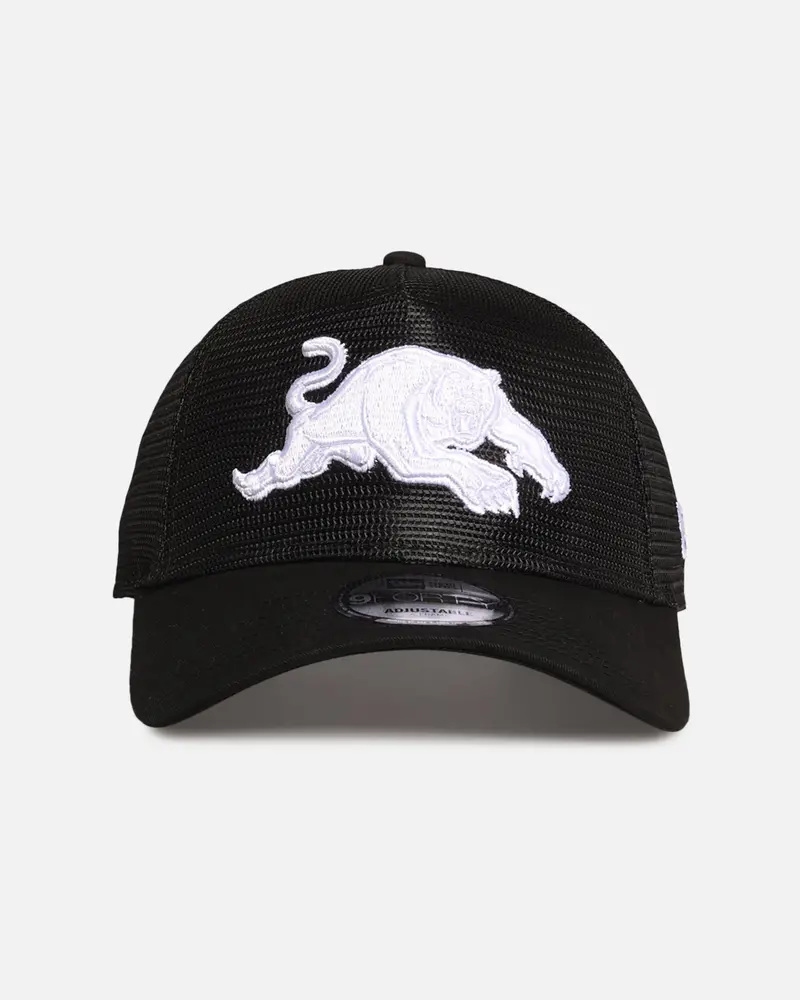 New Era Penrith Panthers 'Nrl Mesh Crown' 9Forty A-Frame Trucker Snapback Black 1
