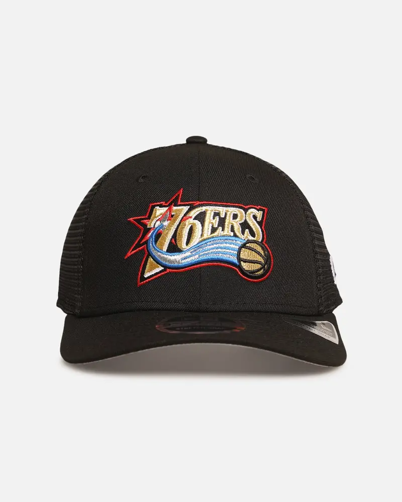 New Era Philadelphia 76Ers 'Hwc' 9Seventy Trucker Stretch Snapback Black 1