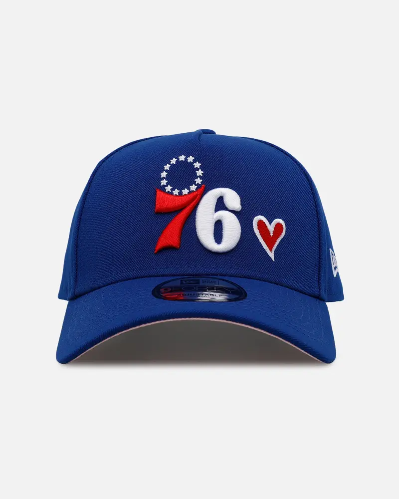 New Era Philadelphia 76Ers 'Team Color Hearts' 9Forty A-Frame Snapback Official Team Color 1