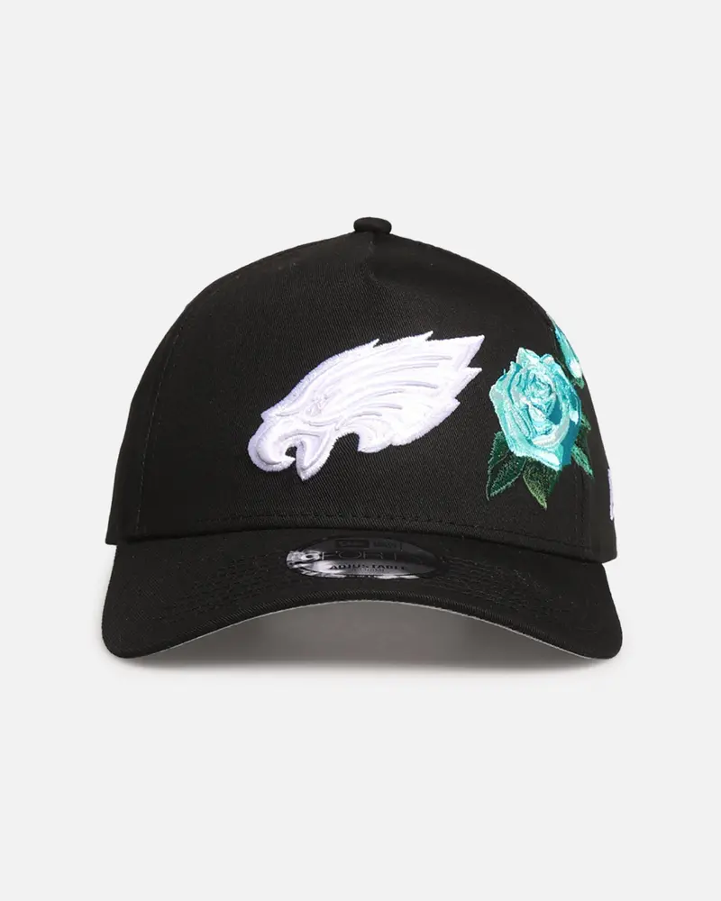 New Era Philadelphia Eagles 'Aqua Rose Embroidery' 9Forty A-Frame Snapback Black/Aqua 1