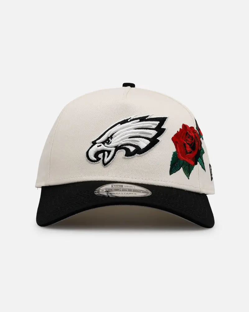 New Era Philadelphia Eagles 'Chrome Black Roses' 9Forty A-Frame Snapback Chrome/Black 1