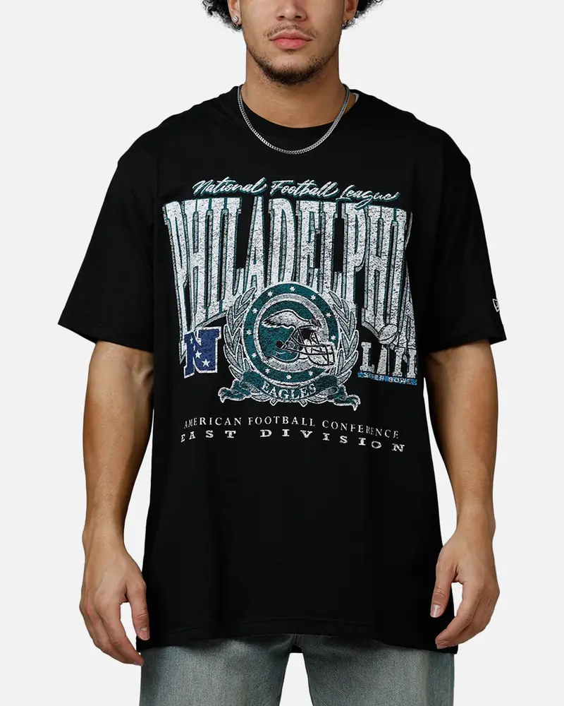 New Era Philadelphia Eagles Essentials Boxy T-Shirt Black 1