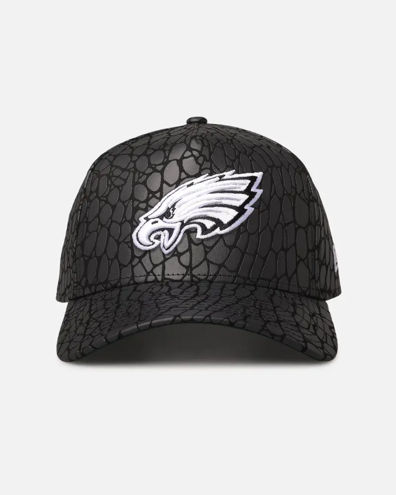 New Era Philadelphia Eagles 'Faux Croc' 9Forty A-Frame Snapback Black 1