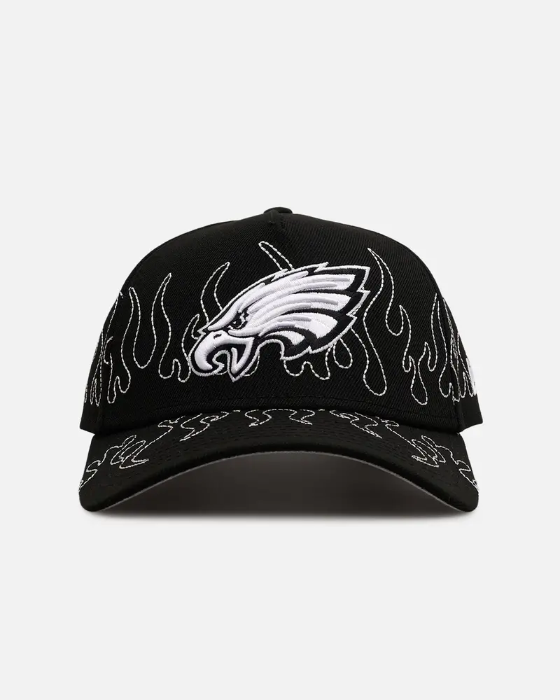 New Era Philadelphia Eagles 'Outline Flames' 9Forty A-Frame Snapback Black 1