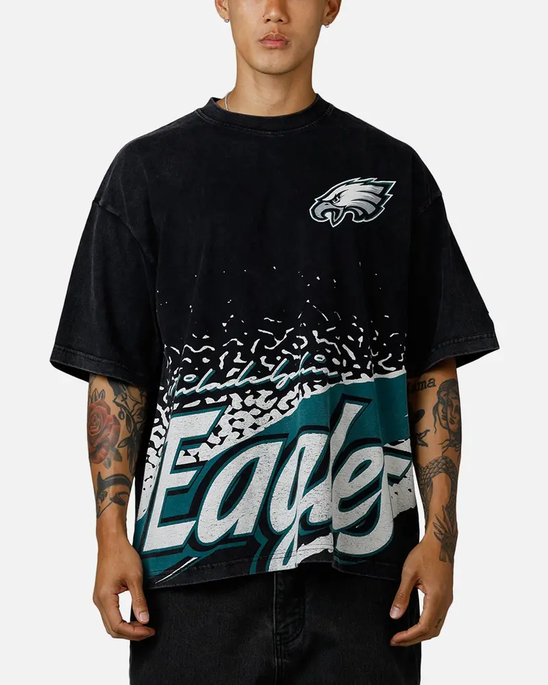 New Era Philadelphia Eagles Sport Class T-Shirt Washed Black 1