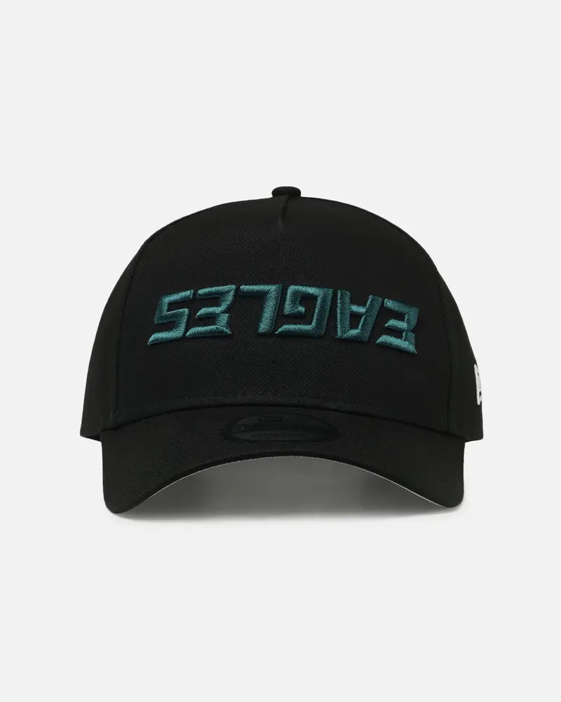 New Era Philadelphia Eagles 'Upside Down Logo' 9Forty A-Frame Snapback Black 1