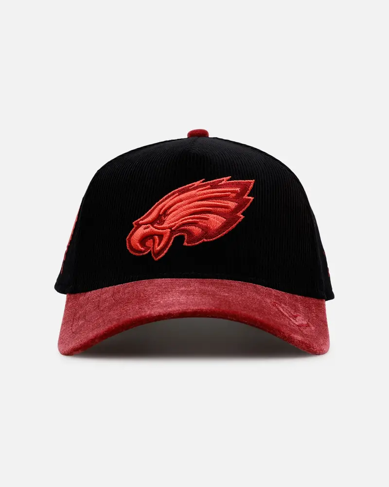 New Era Philadelphia Eagles 'Velvet Cord Certified Lover' 9Forty A-Frame Premium Corduroy Snapback Black 1