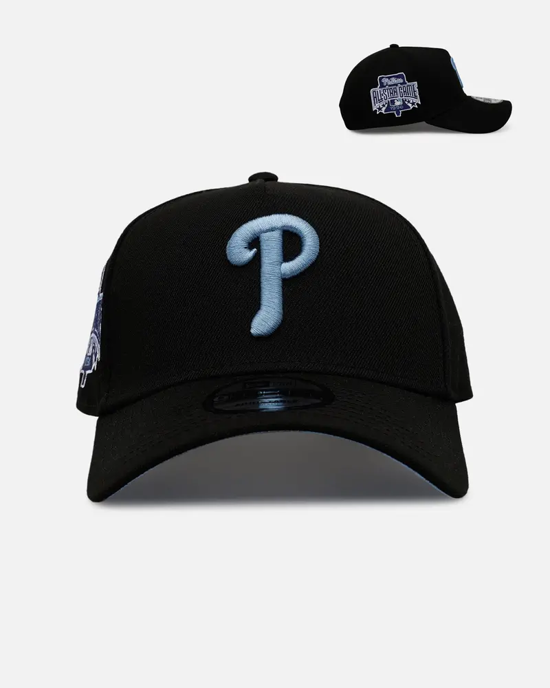 New Era Philadelphia Phillies 'Black And Sky Blue' 9Forty A-Frame Snapback Black/Sky Blue 1