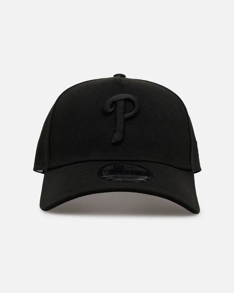 New Era Philadelphia Phillies 'Easy Black' 9Forty A-Frame Snapback Black/Black 1