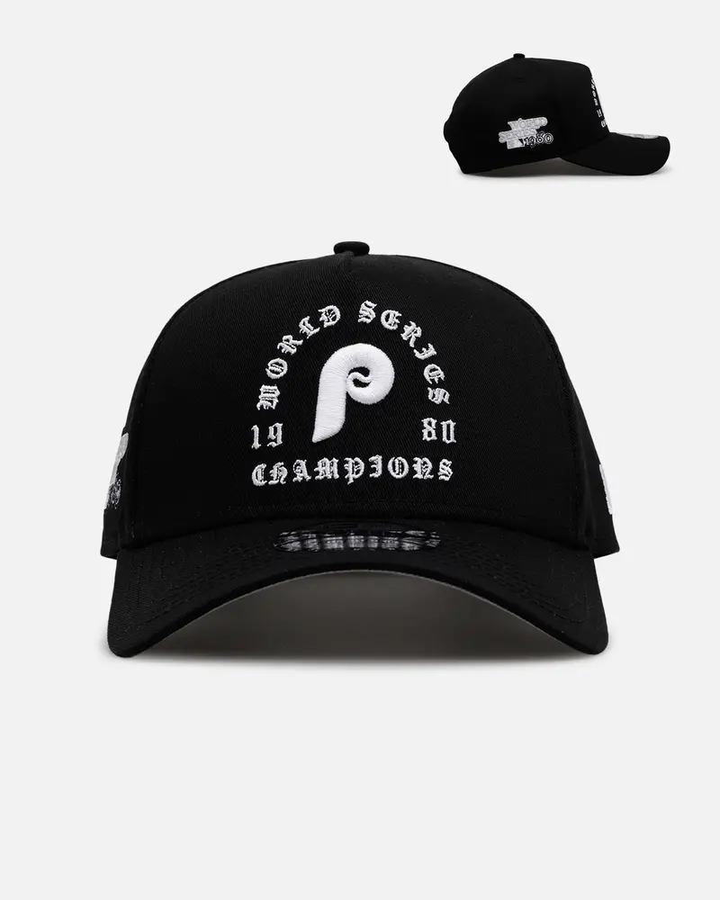 New Era Philadelphia Phillies 'Gothic Arch 2.0' 9Forty A-Frame Snapback Black/White 1