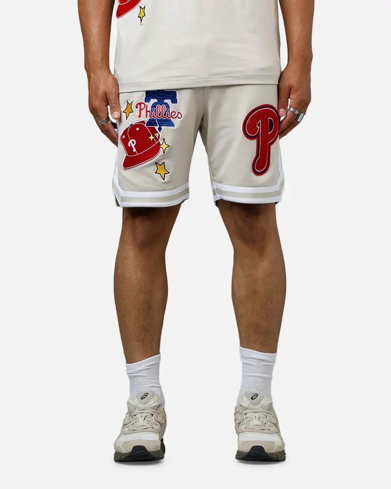 New Era Philadelphia Phillies 'Logo Select' Summer Shorts Stone 1
