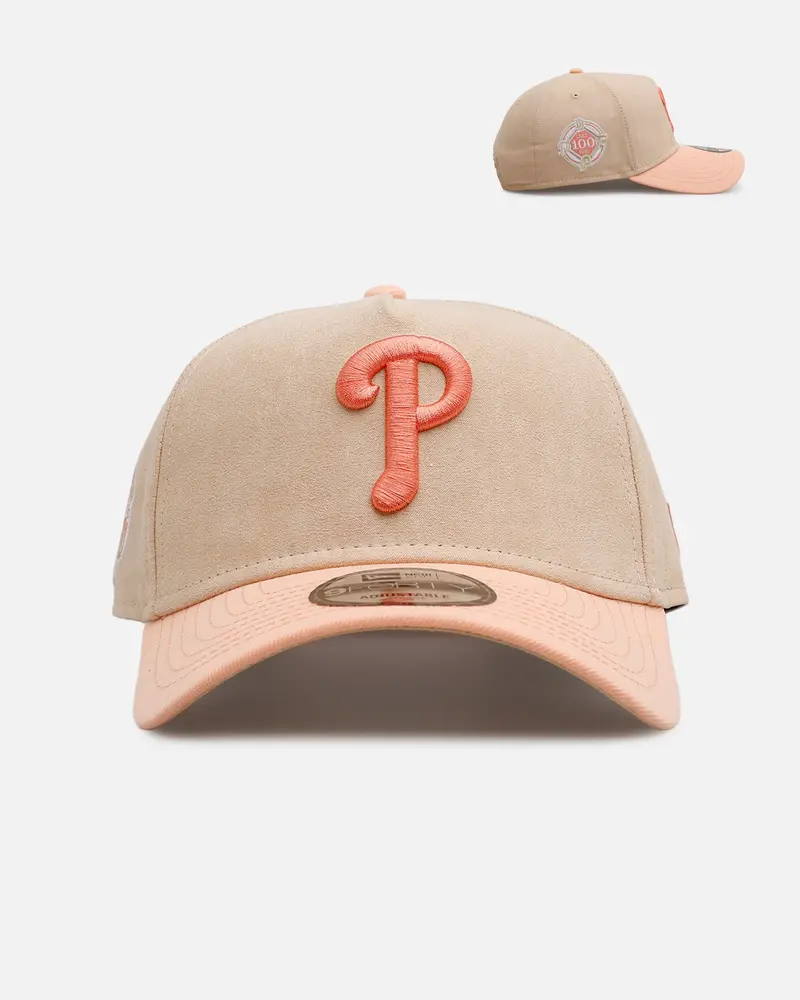 New Era Philadelphia Phillies 'Peach Suede' 9Forty A-Frame Snapback Peach 1