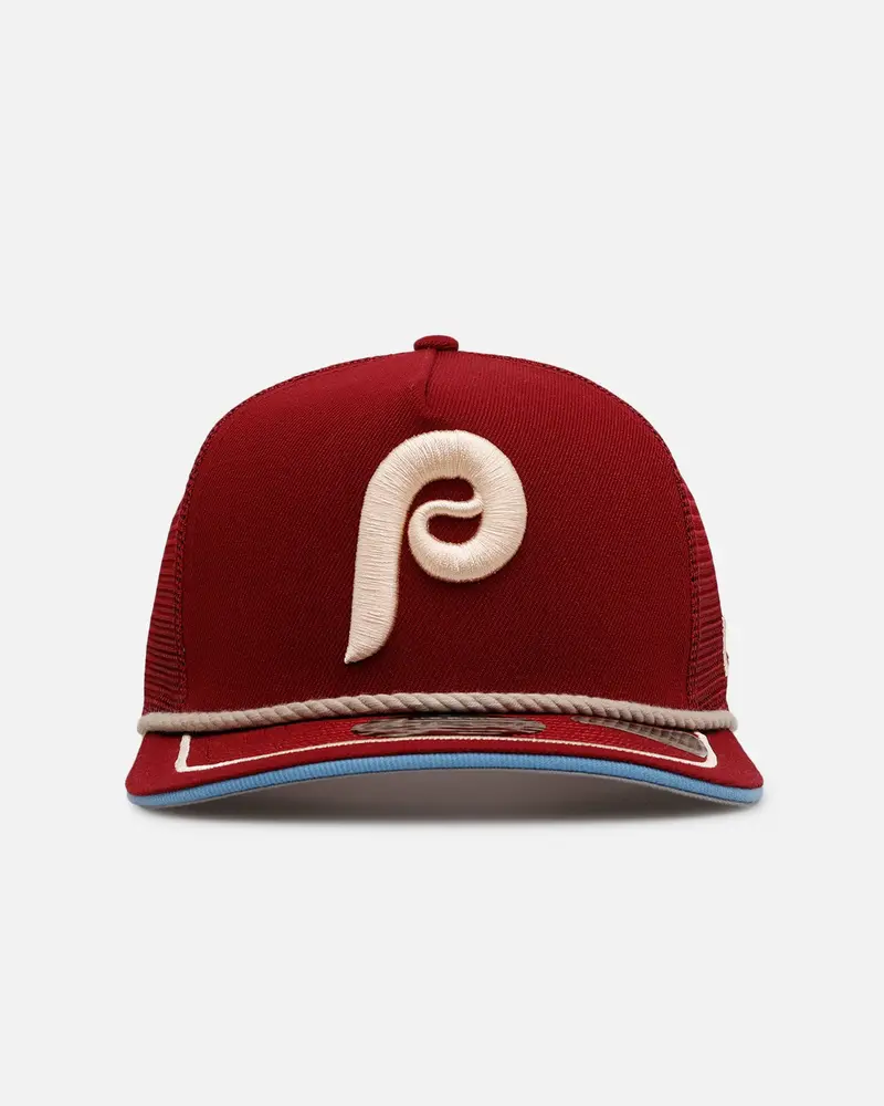 New Era Philadelphia Phillies 'Spring Injection' 9Fifty A-Frame Trucker Snapback Burgundy 1