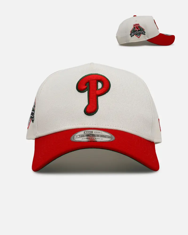New Era Philadelphia Phillies 'Strawberry' 9Forty A-Frame Snapback Chrome/Red 1