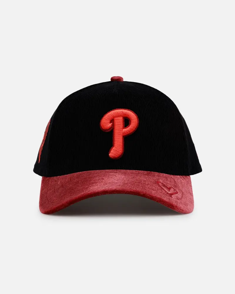 New Era Philadelphia Phillies 'Velvet Cord Certified Lover' 9Forty A-Frame Premium Corduroy Snapback Black 1