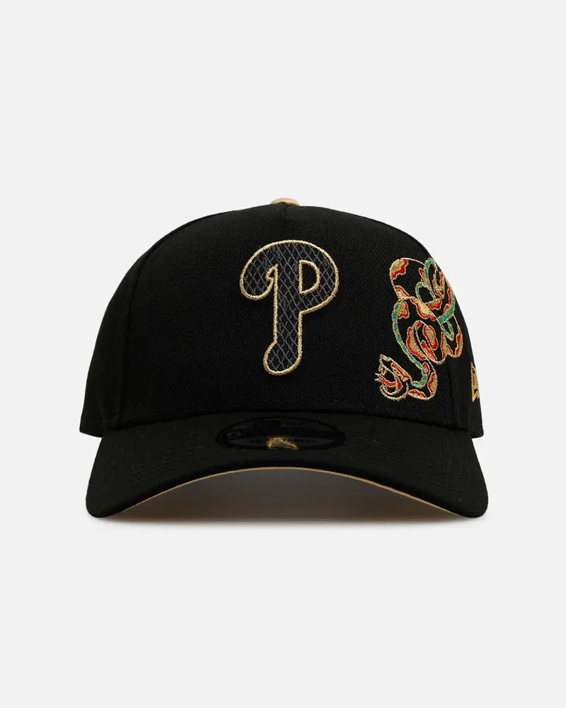 New Era Philadelphia Phillies 'Year Of The Snake' 9Forty A-Frame Snapback Black/Gold 1