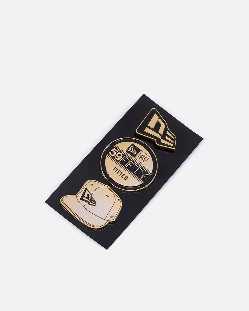 New Era Pins 3 Pack Brushed Gold 1