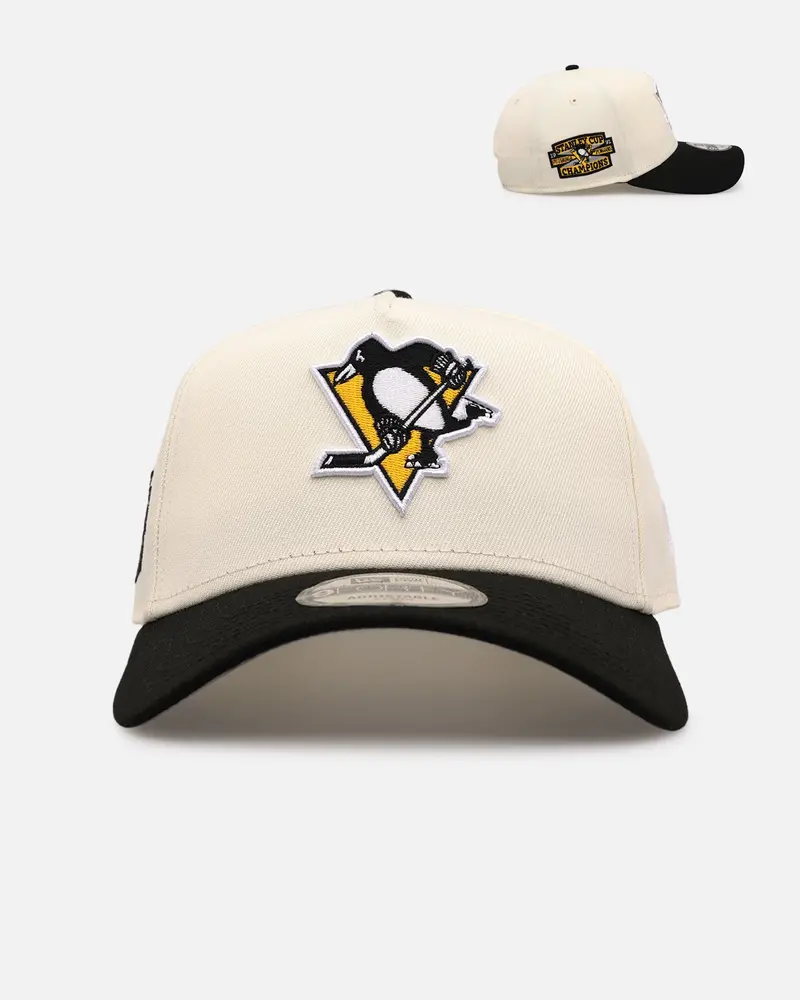 New Era Pittsburgh Penguins 'Team Color Visor' 9Forty A-Frame Snapback Chrome/Official Team Color 1